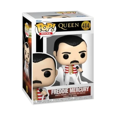 Image of Funko Pop! Rocks: Queen Freddie Mercury With Cape Collectable Vinyl Figure Gift Idea Official Merchandise Toys for Kids &amp; Adults Music Fans Model Collectors and Display