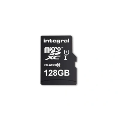 Image of Integral 128 GB microSDXC Class 10 Memory Card for Smartphones and Tablets up to 80 MB/s, U1 Rating