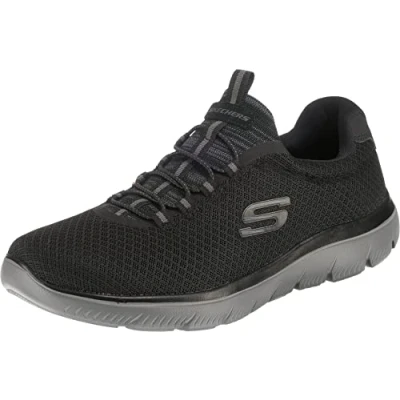 Image of Skechers Summits, Men&#039;s Summits Trainers, Lite Weight, Black (Black/Charcoal), 10 UK (45 EU)