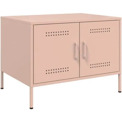 Image of vidaXL Coffee Table Pink 68x50x50.5 cm Steel