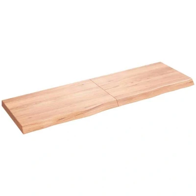 Image of vidaXL Wall Shelf Light Brown 160x50x(2 6) cm Treated Solid Wood Oak