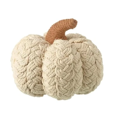 Image of Heaven Sends Decorative Natural Pumpkin Cream Medium Size 18.5cm x 14cm Halloween Decoration Themed Décor Autumn Perfect for Home, Kitchen, Living Room, Tabletop
