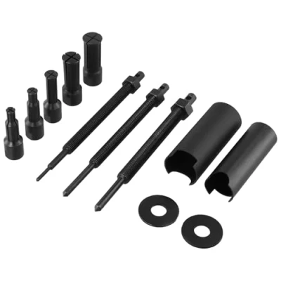 Image of QWORK® 10Pcs Motorcycle Inner Bearing Puller Kit, 5 Sizes Open Clips 9 23mm, Extractor Removal Tool Set