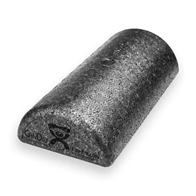 Image of CanDo 30 2291 Foam roller half round / Fascial roll Massage Pilates, Physio, Yoga, trigger point, 31 x 15 10 cm, black