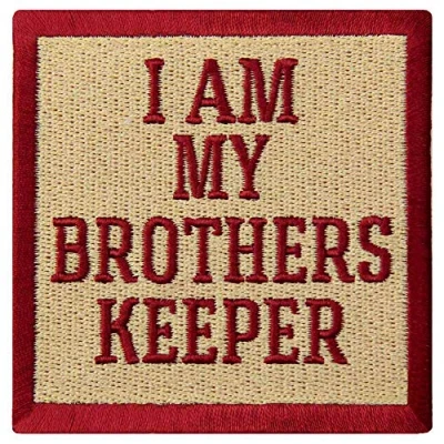 Image of I Am My Brothers Keeper Patch Funny Badge Embroidered Biker Applique Iron On Sew Emblem