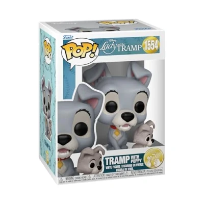 Image of Funko POP! Disney: Lady &amp; the Tramp With Puppy and Collectable Vinyl Figure Gift Idea Official Merchandise Toys for Kids Adults Movies Fans