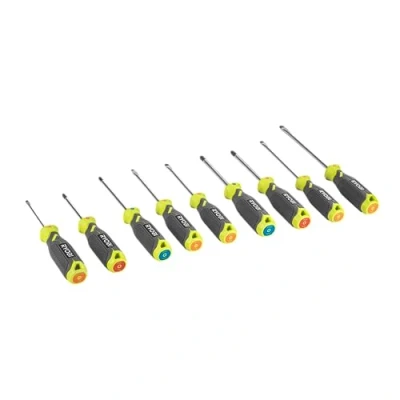 Image of Ryobi RHSDS9PC Magnetic Screwdriver Set (9 Pieces)