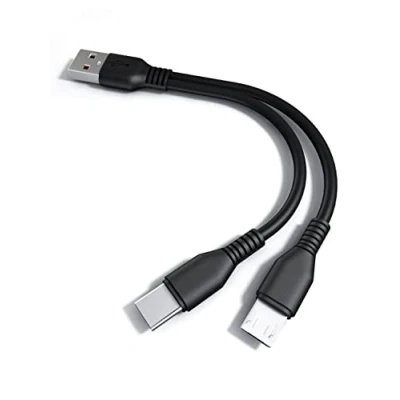 Image of USB C Charger Cable short 20cm, MYLB 2 in 1 with Micro and Type