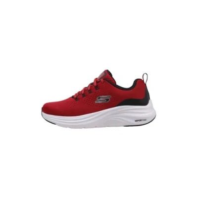 Image of Skechers Men&#039;s Vapor Foam Trainers, Red Mesh/Synthetic/Black Trim, 13 UK