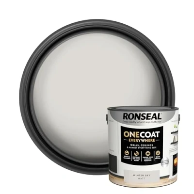 Image of Ronseal One Coat Everywhere Paint Winter Sky Matt 2.5L