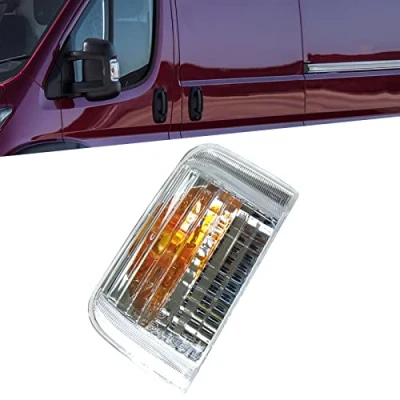 Image of KYYET Wing Rearview Mirror Turn Signal Indicator Blinker Light Compatible with 2006 2019 Citroen Jumper Relay, Peugeot Boxer, Fiat Ducato(Left)