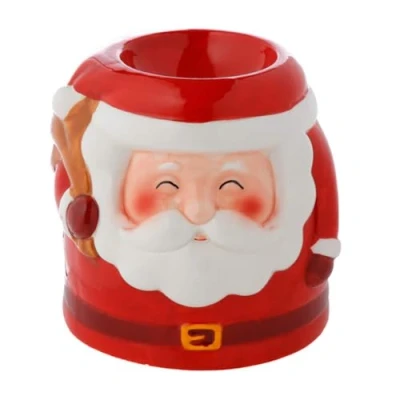 Image of Puckator Festive Friends Oil Burner Santa Shaped Christmas Ceramic Living Room Accessories Wax Liquidizer Burners For Essential Oils Melt Holder Fragrance