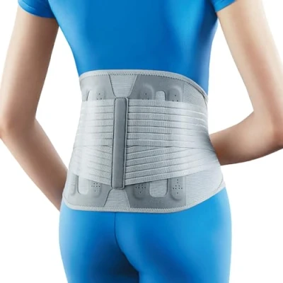 Image of OPPO Elite Lumbar Back Support with Stays &amp; Elastic Straps for Lower Instability, Slipped Disc, Sprains Strains, Weak Muscles, Pain Relief. Lightweight, Breathable Comfort (Medium)