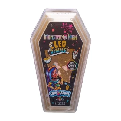 Image of CRA Z Art 72219 Cleo DeNile Coffin Slimy Pre Made Slime Themed add ins Official Monster High Merchandise ASMR Sensory Toys, Multicolour