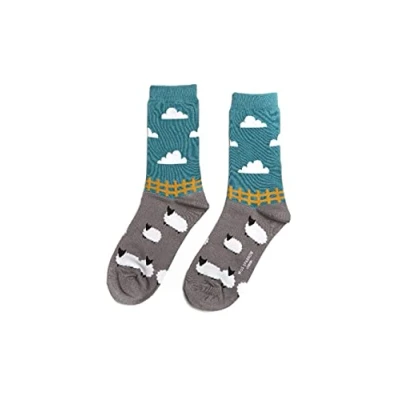 Image of Sheep Meadow Grey Womens Novelty Ankle Socks Adult One Size