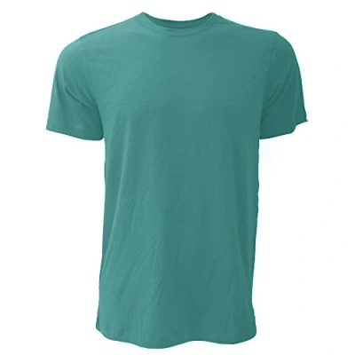 Image of Canvas Unisex Jersey Crew Neck T Shirt / Mens Short Sleeve (L) (Deep Teal)