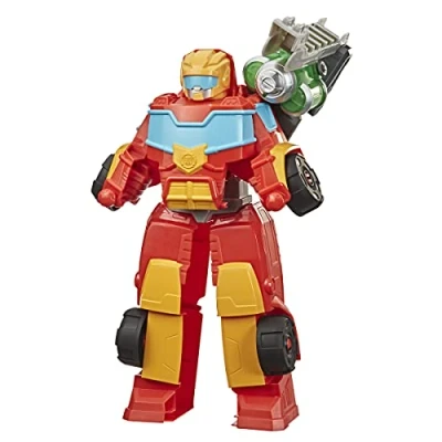 Image of Playskool Heroes Transformers Rescue Bots Academy Power Hot Shot Converting Toy Robot, 14 Inch Collectible Action Figure for Kids Ages 3 and Up