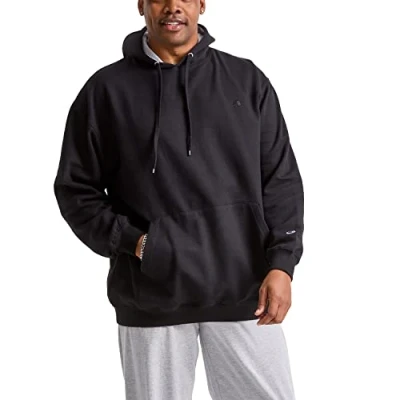 Image of Champion Men&#039;s Powerblend Pullover Hoodie Hoody, Black, M UK