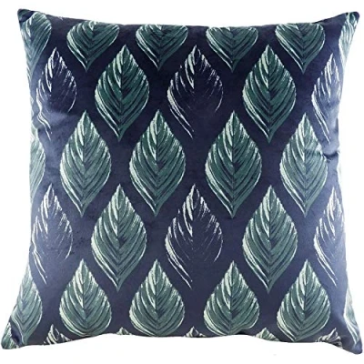 Image of Evans Lichfield Eden Leaves Geometric Cushion Cover Multicolour One Size