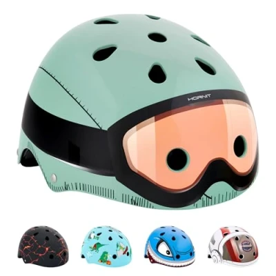 Image of Hornit Kids Bike Helmet Child Bike, Skateboard, Skating &amp; Scooter BMX Toddler Multi sport (Small, Military)