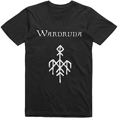 Image of Wardruna Norwegian Nordic Folk Music Group Men T Shirt Black Unisex Tee XL