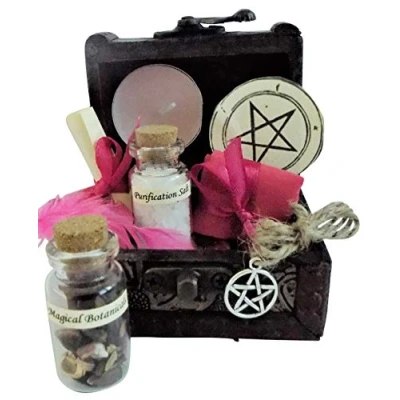 Image of Love Spell Kit Chest Pagan Wicca Witch Contained in a Wooden Box