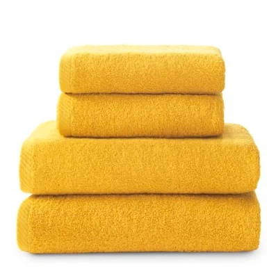 Image of Top Towel Set of 2 Hand Towels and Bath or Shower 100% Cotton 400 g/m3