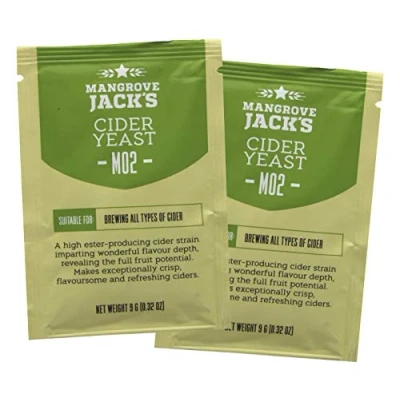 Image of 2x Mangrove Jack&#039;s Yeast Cider M02 Craft Series 9g treats 23L