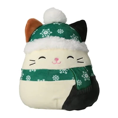 Image of Squishmallow 7&quot; Cam The Cat with Scarf and Hat