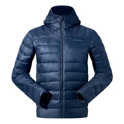 Image of Berghaus Men&#039;s Silksworth Hooded Down Jacket Extra Warm PFC Free DWR, Dusk, XS