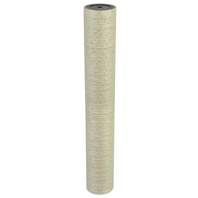 Image of vidaXL Cat Scratching Post 8x55cm Wall Mounted Kitten Scratch Pole Beige Natural Sisal Material Durable Particle Board Frame