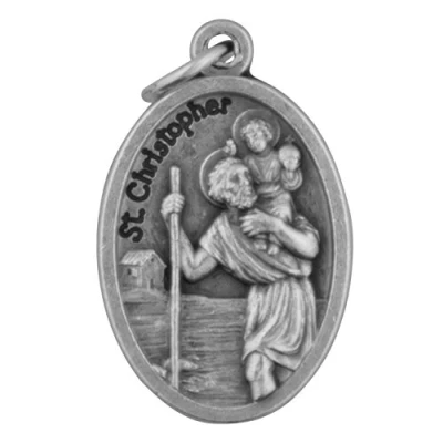 Image of Small Catholic Saint Medal Bulk Pack of 10 (Saint Christopher)