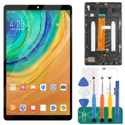Image of For Samsung Tab A7 Lite Screen Replacement T225 LCD Display SM Touch Digitizer Assembly T220,SM T225N Repair Kit Galaxy (Black With Frame）