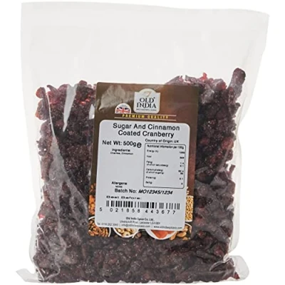 Image of Old India Sugar and Cinnamon Coated Cranberry 500g