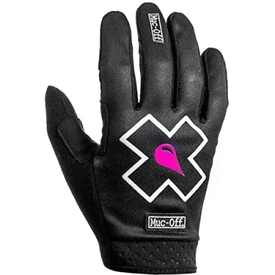 Image of Muc Off Black MTB Gloves, XXL Premium, Handmade Slip On Gloves For Bike Riding Breathable, Touch Screen Compatible Material