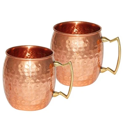 Image of AVS STORE Handmade Pure Copper Hammered Moscow Mule Mug (2)