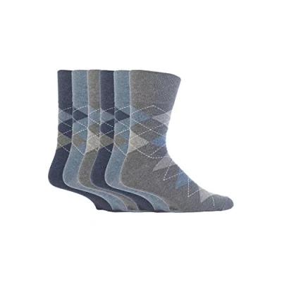 Image of 6 Pairs Mens Bigfoot Gentle Grip Socks UK 12 14 (6 X RJ38BF)