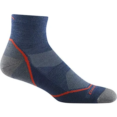 Image of Darn Tough Light Hiker Wandelsokken Blauw Heren Quarter Lightweight