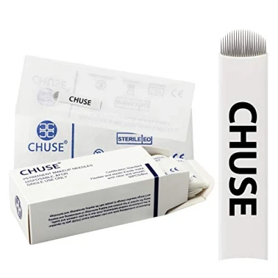 Image of CHUSE 21 U 50pcs 0.20mm Disposable microblades Permanent Makeup Manual Eyebrow Tattoo Needle Microblading