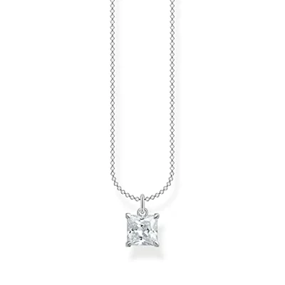 Image of THOMAS SABO necklace with white stone 925 sterling silver KE2156 051 14 L45V