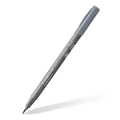 Image of STAEDTLER 372 87 Pigment Arts Soft Brush Pen Cool Grey Medium (Box of 10)