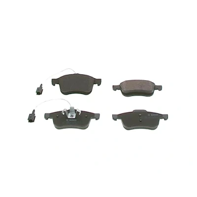 Image of 68261719AA, 77365396 Brake pad set BOSCH 0 986 494 453 Low Metallic incl. wear warning contact with anti squeak plate, mounting manual
