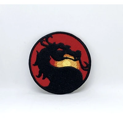 Image of GK 1 Round Embroidered Patch, Classic Western Theme, Fabric Applique Self Adhesive and Sewing, 6.5cm