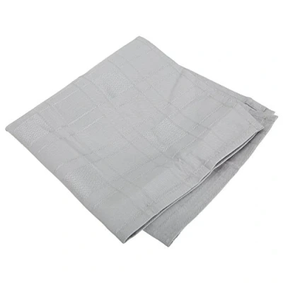 Image of Emma Barclay Chequers Jacquard Napkins in Silver 17x17 (43x43cm)