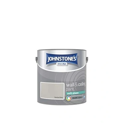 Image of Johnstone&#039;s Wall and Ceiling Soft Sheen Emulsion Paint Venice Grey 2.5L
