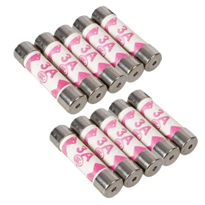 Image of 10 Pack 3A Household Plug Domestic Cartridge Fuse Set Amp Fuses