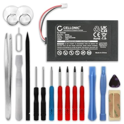 Image of subtel® 533 000128, 623158 Battery Replacement for Logitech Elite, Harmony 950, 915 000257, 000260 1300mAh Remote Control Transmitter RC + Tool kit