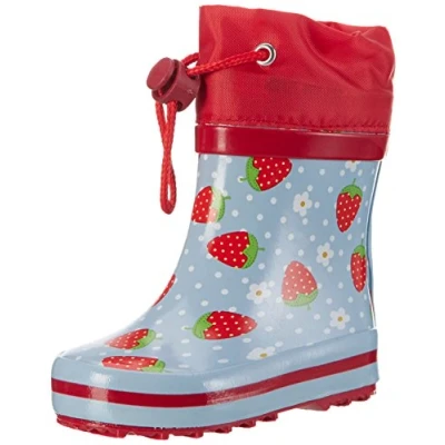 Image of Beck Girl&#039;s Erdbeere Wellington Boots, Blue, 12 UK Child