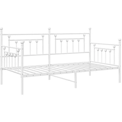 Image of vidaXL Daybed Frame White 90x200 cm Steel
