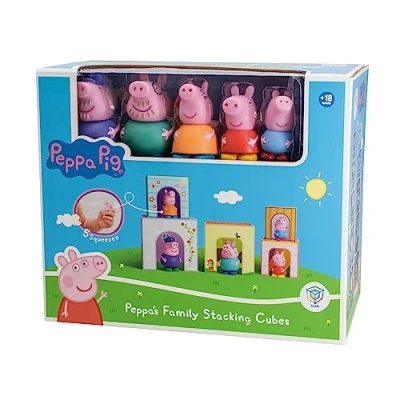 Image of DEQUBE Peppa Pig 5 Stackable Cubes and Figures 2 Toys in 1 921D00064